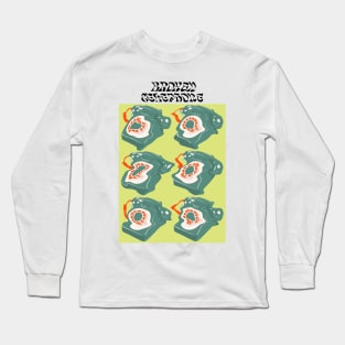 Trippy psychedelic pop art cool telephone design Long Sleeve T-Shirt
